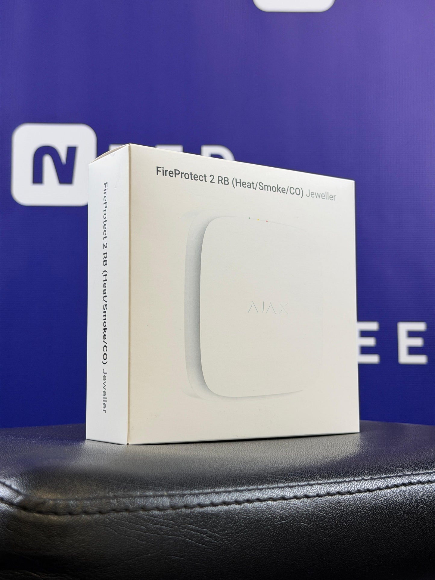 White Wireless Fire Detector Ajax FireProtect 2 RB (Heat/Smoke/CO)