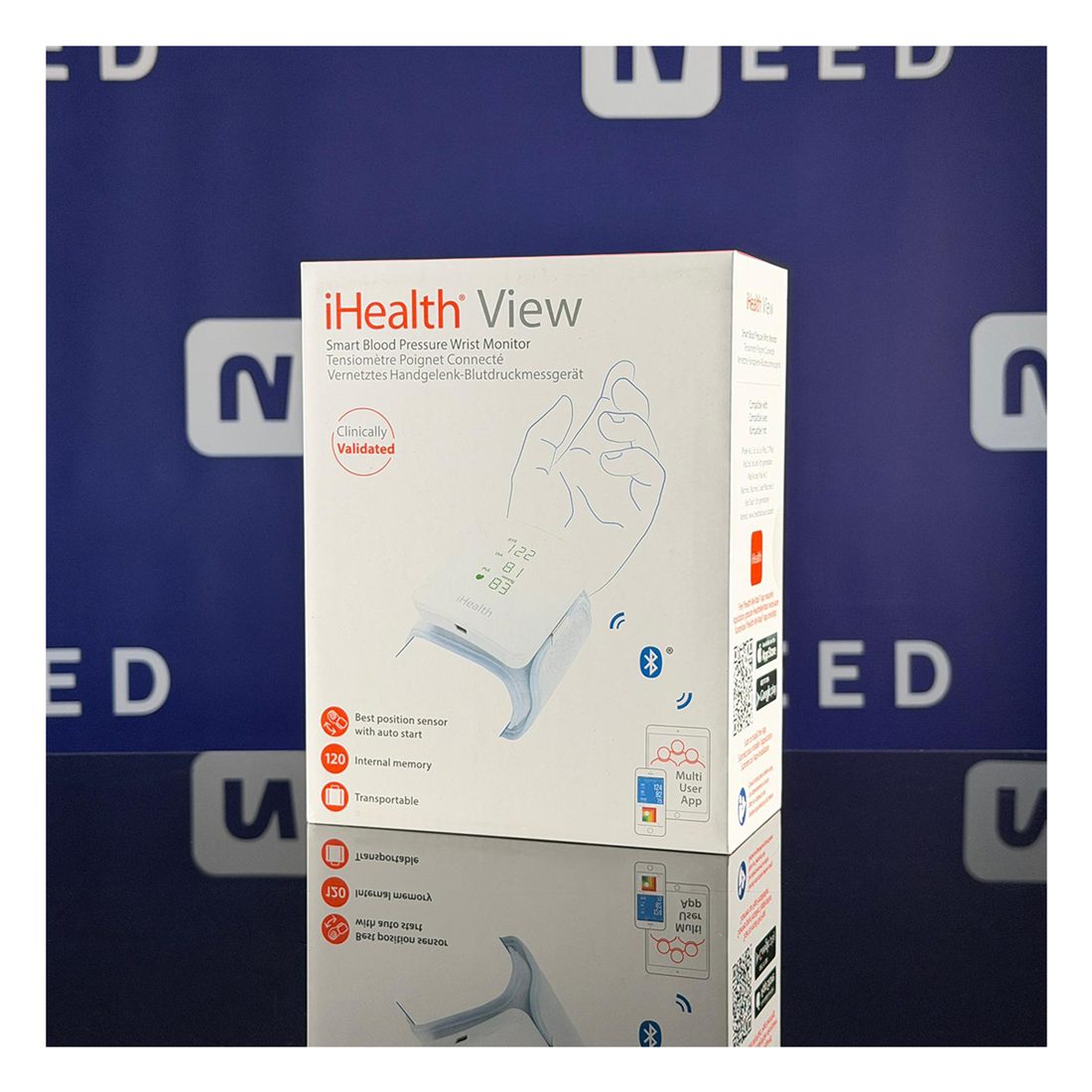 iHealth | Wrist Blood Pressure Monitor | BP7S | White | Blood pressure readings are stored on the secure