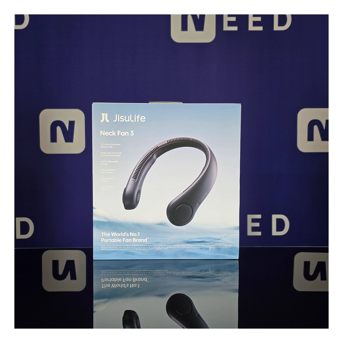 JisuLife | Neck Fan 3 Dark Blue | 5 W | 5 wind modes | Dark Blue