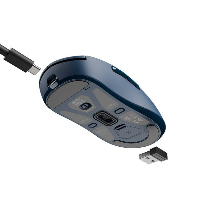 Fury Gaming Mouse | Tanto T4 | Wired/Wireless | 2.4 GHz, Bluetooth, USB | Blue