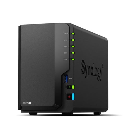 Synology DiskStation | DS225+ | Intel Celeron | J4125 | 2 GB | DDR4 | Black