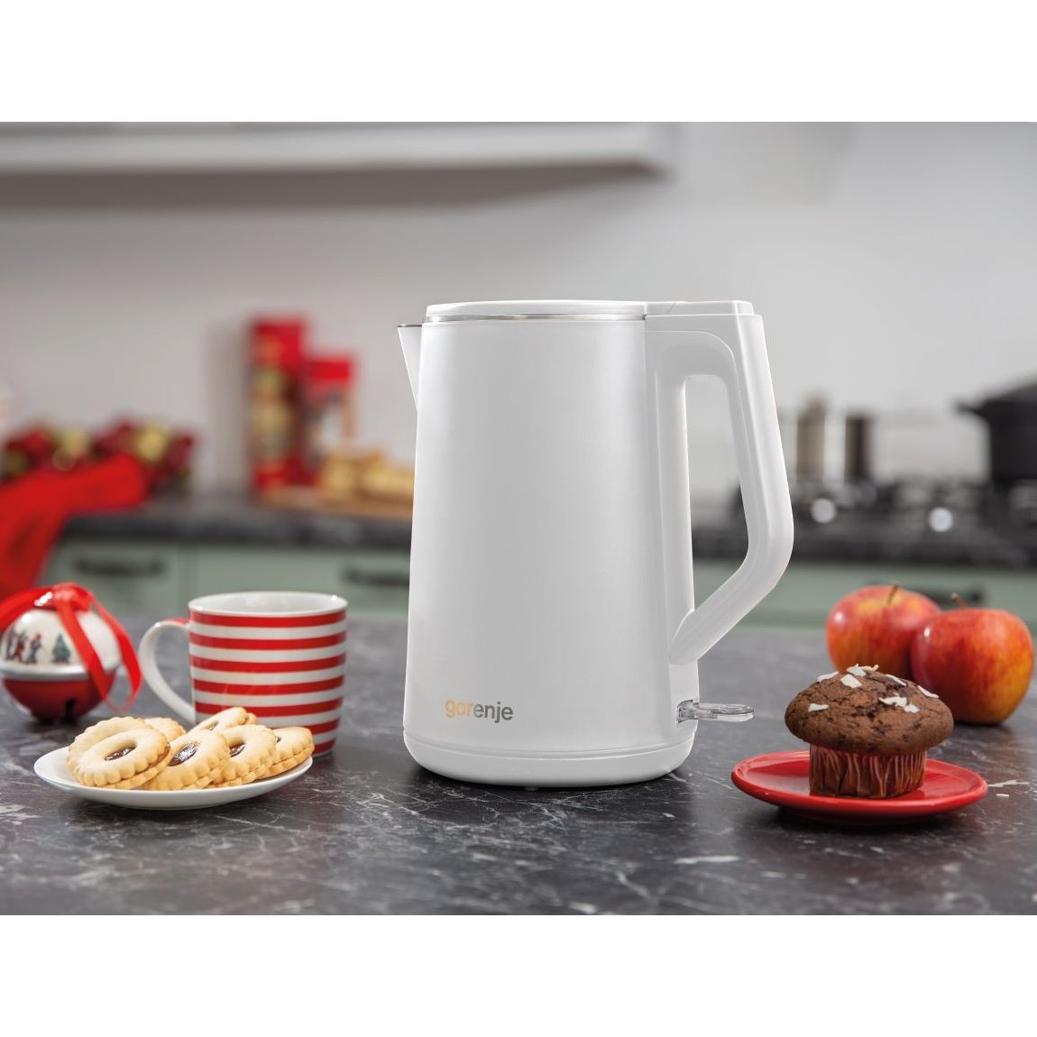 Gorenje | Wasserkocher | K15DWW | Elektrisch | 2200 W | 1,5 L | Kunststoff + Metall