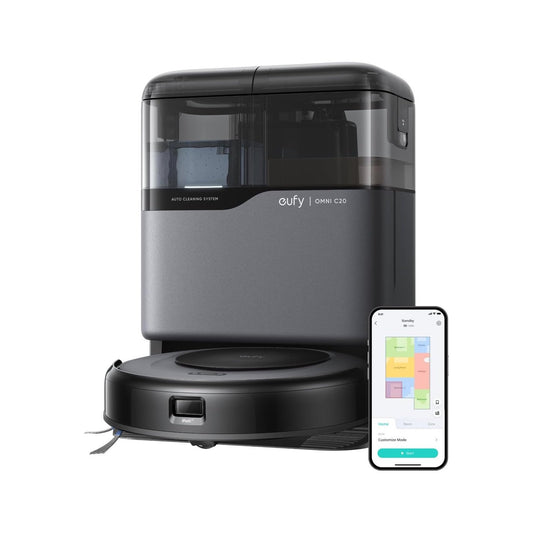 Anker Eufy | Aspirateur robot avec station tout-en-un | Omni C20 | Nettoyage eau et poussière | 7000 Pa