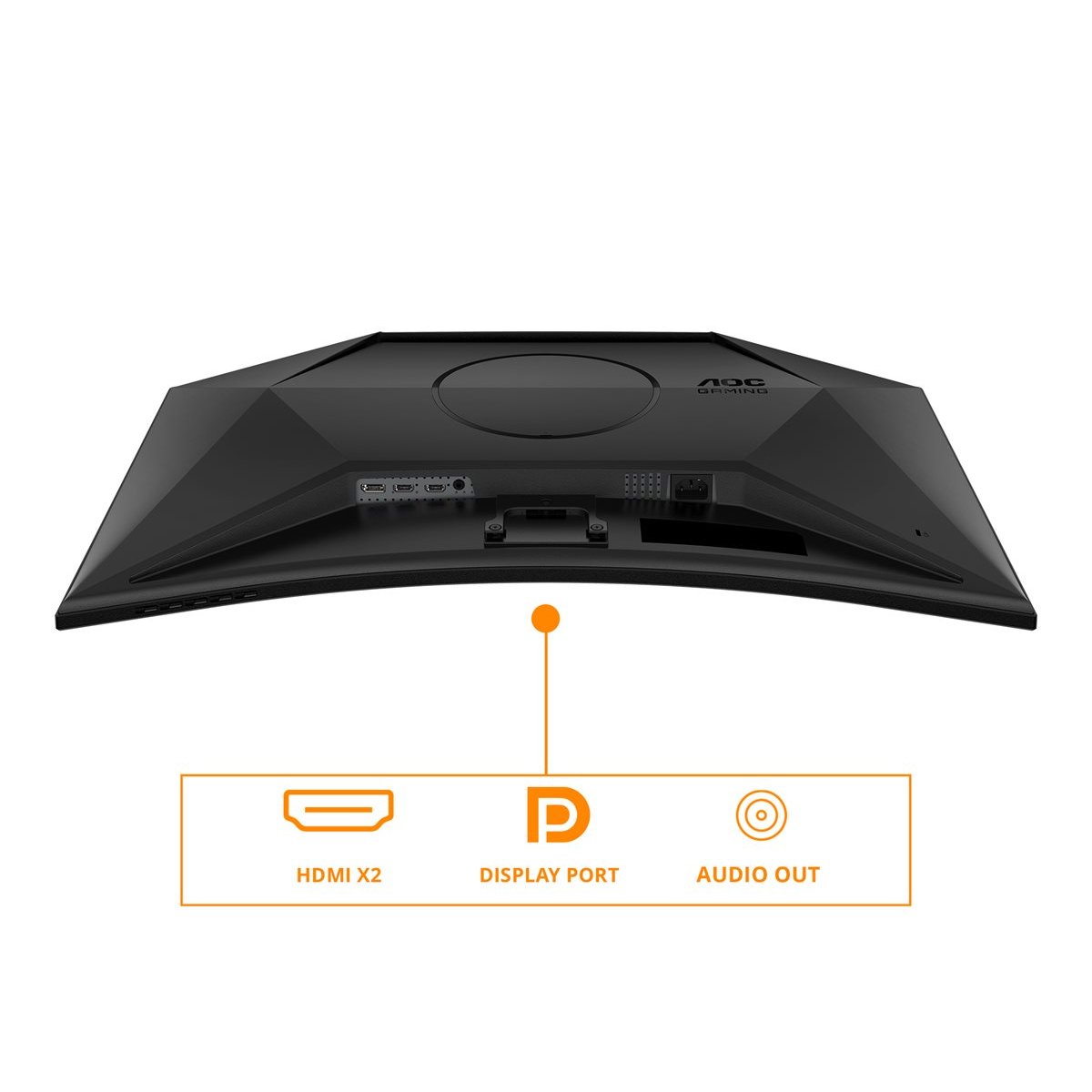 AOC Gaming | CQ32G4VE | 32 in | Fast VA | QHD 2560 x 1440 (DisplayPort: 180 Hz, HDMI: 144 Hz) | 300 cd/m² | 2xHDMI, DisplayPort | Tilt