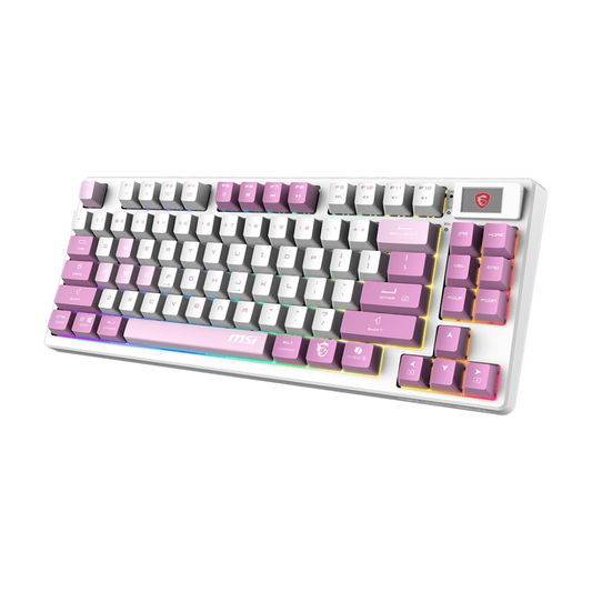 MSI FORGE GK600 TKL WIRELESS VIOLET | Gaming keyboard | Wireless | 2.4 GHz Wireless, Bluetooth, USB 2.0