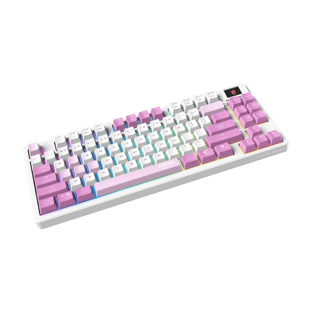 MSI FORGE GK600 TKL WIRELESS VIOLET | Gaming keyboard | Wireless | 2.4 GHz Wireless, Bluetooth, USB 2.0
