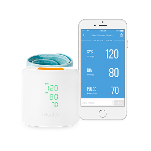 iHealth | Wrist Blood Pressure Monitor | BP7S | White | Blood pressure readings are stored on the secure