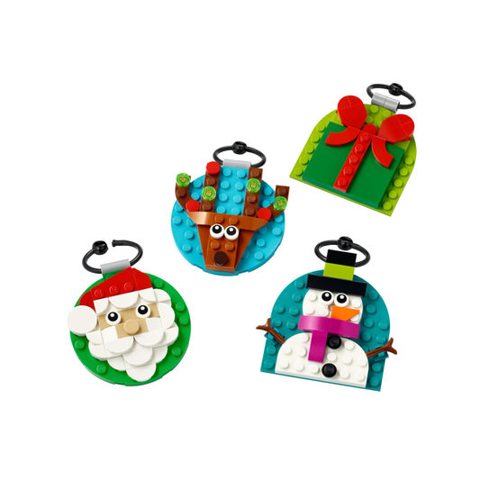 LEGO Christmas Tree Decorations Set with Santa | Snowman | Toy Reindeer | 40744 | 6+