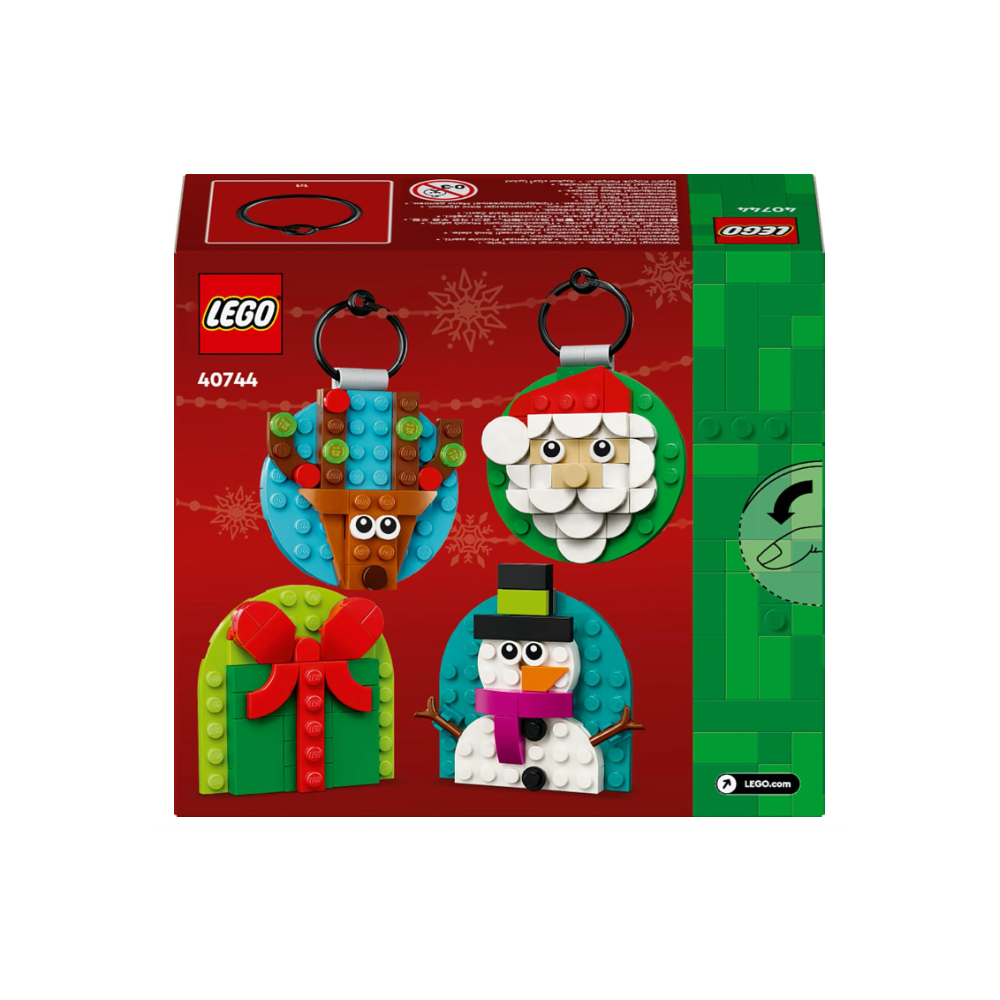 LEGO Christmas Tree Decorations Set with Santa | Snowman | Toy Reindeer | 40744 | 6+