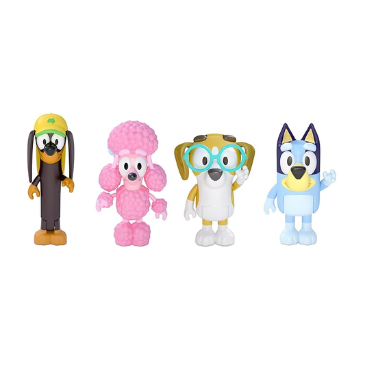 BlueY Set of 4 Friends | Coco | Snickers | Honey | Figures 6.4 - 7.6 cm | 3+