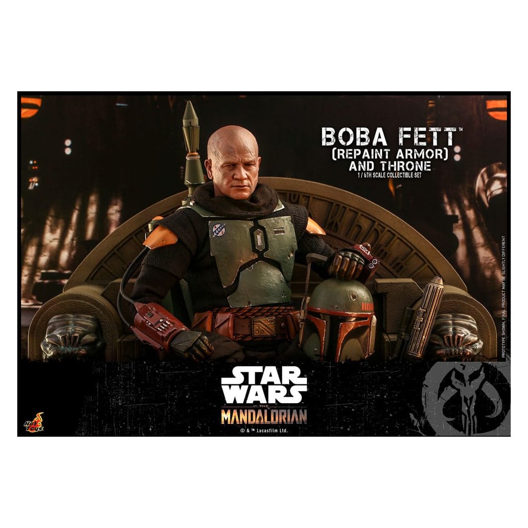 Star Wars: The Mandalorian Action Figure 1/6 Boba Fett Repaint Armor and Throne Special Edition 30 cm