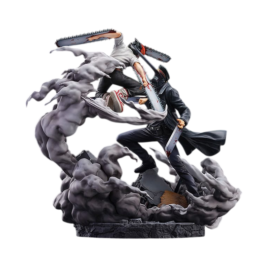 Chainsaw Man Statue Super Situation Figure Chainsaw Man vs. Samurai Sword 26 cm
