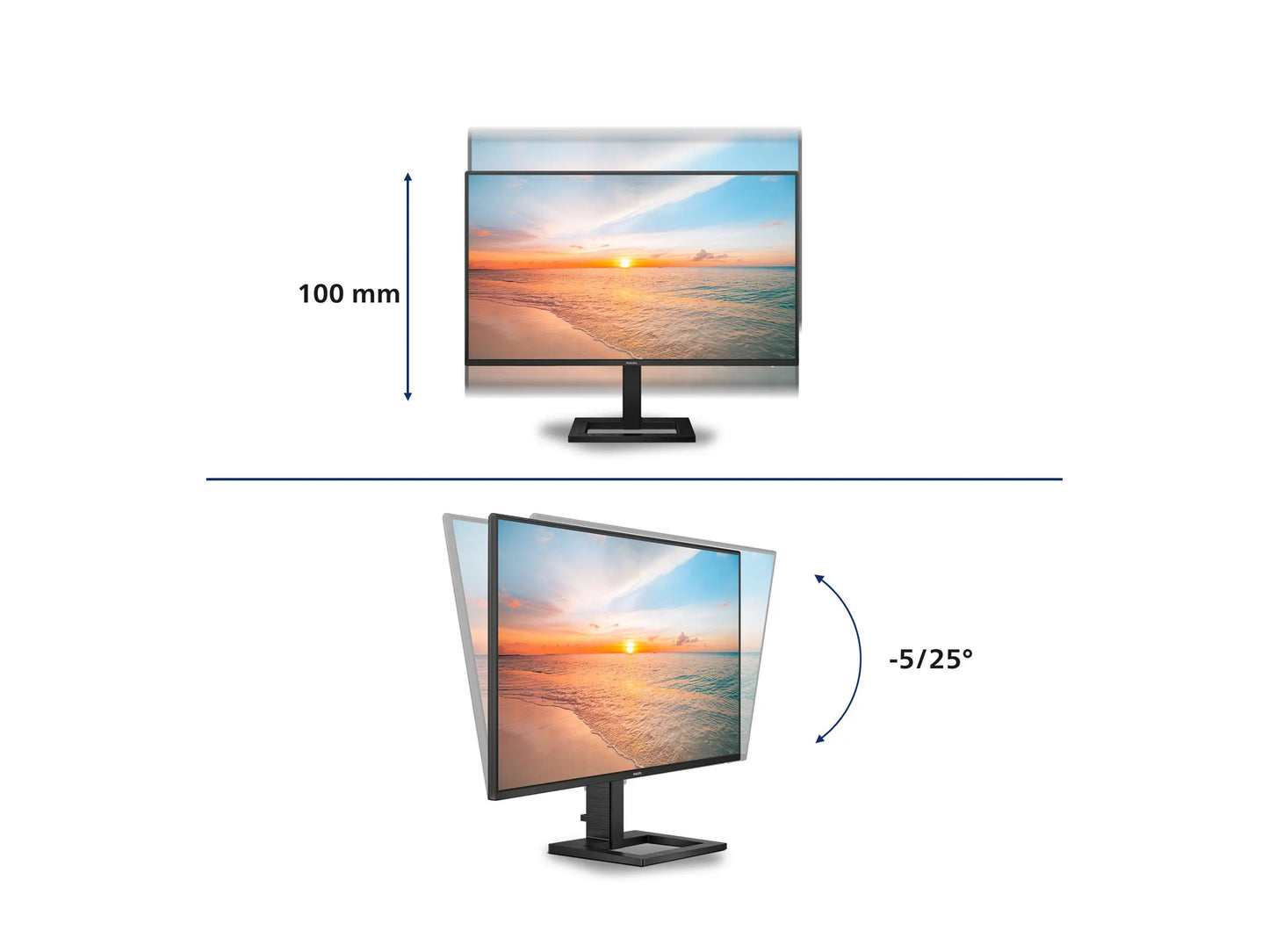 Philips | 27E1N1600AE | 27" | IPS | QHD 2560 x 1440 at 100 Hz | 300 cd/m²