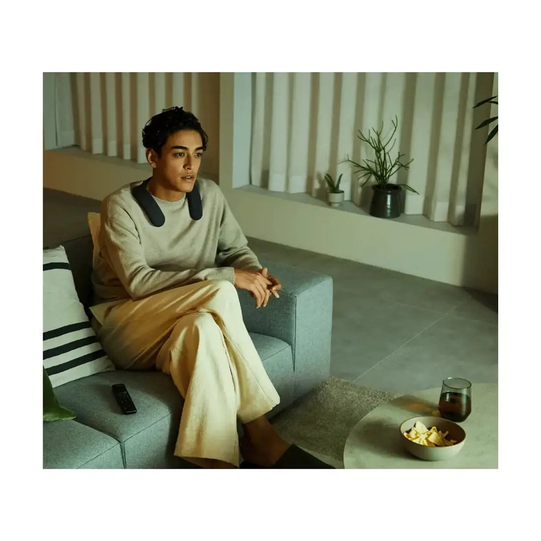 Sony Wireless Neckband Speaker | HT-AN7 Bravia Theatre U | Waterproof | Wireless | Black