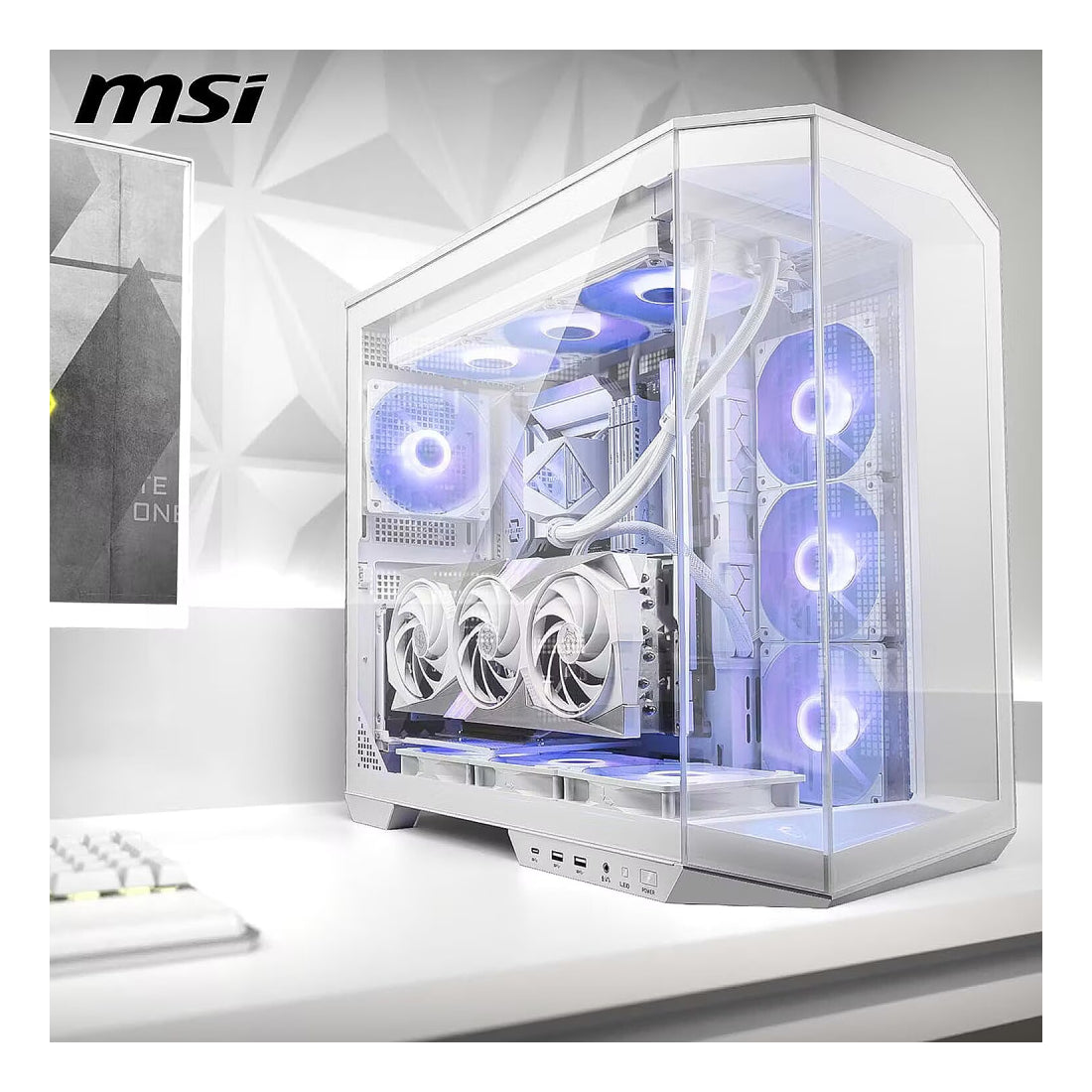 MSI MAG PANO 100R PZ | Mid-Tower | White | Side Window | ATX | No PSU