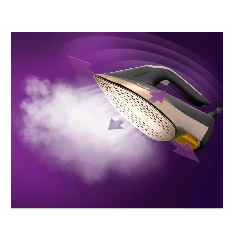 Philips Azur 8000 Series DST8041/80 | Steam Iron | 3000 W | 80 g/min | Black/Gold