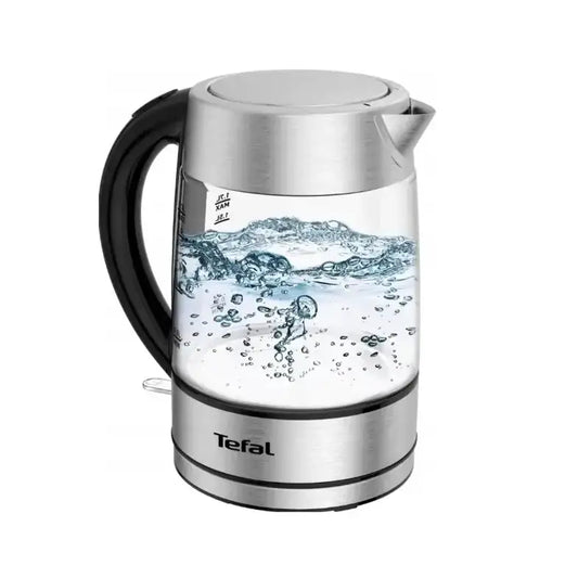 TEFAL | Kettle | KI772D | Electric | 2400 W | 1.7 L | Glass | Stainless Steel/Black