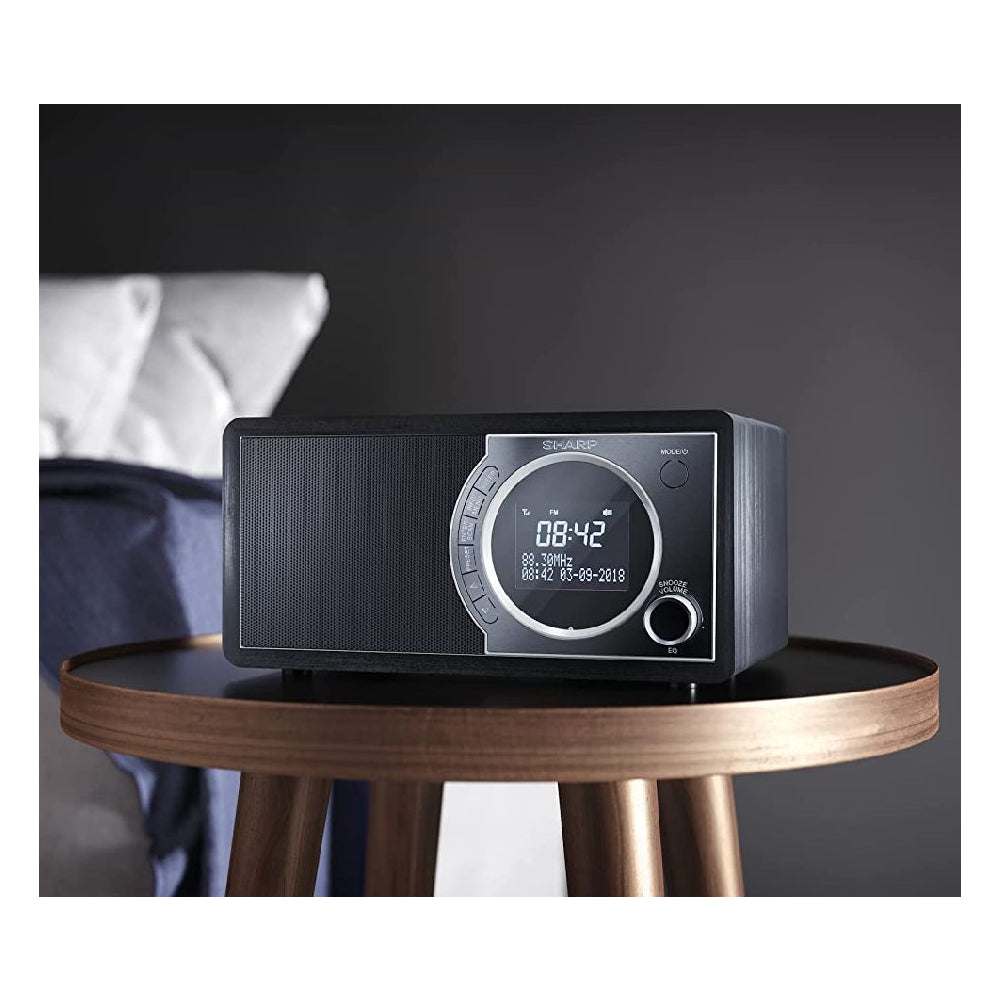 Sharp DR-450(BK) Mono Digital Radio | DAB/DAB+/FM with RDS | Bluetooth 4.2 | Midnight Black