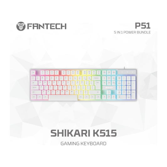 Fantech 5-in-1 RGB Gaming Combo Set | White
