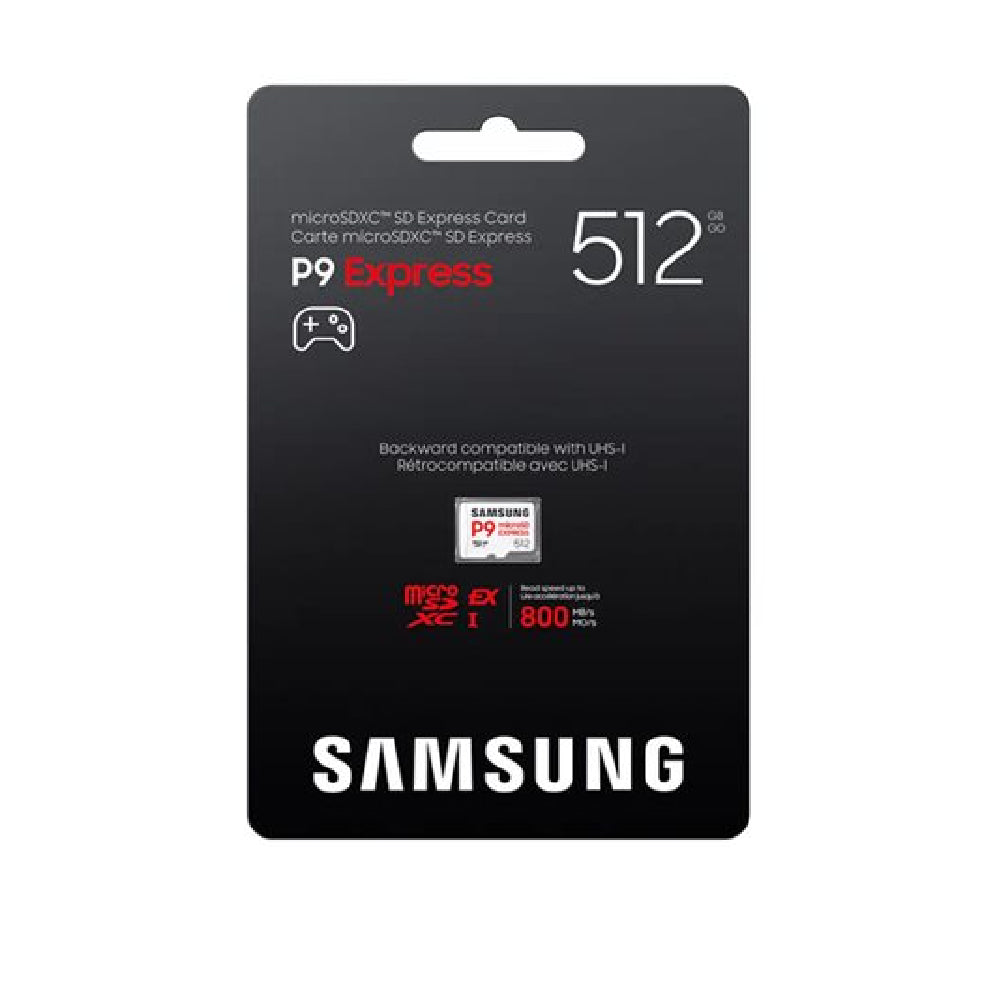 Samsung | P9 Express microSDXC Express Memory Card | 512 GB | Speed Class A1 V30 UHS-I U3 | White