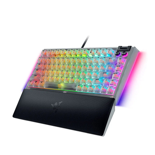 Razer | Hot-swappable Mechanical Gaming Keyboard | BlackWidow V4 75% | Wired | US | Phantom White Edition