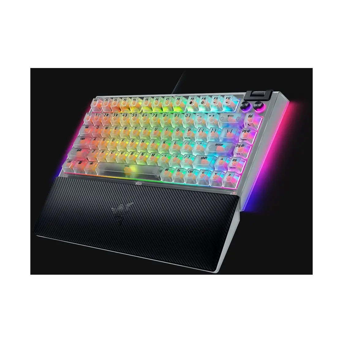 Razer | Hot-swappable Mechanical Gaming Keyboard | BlackWidow V4 75% | Wired | US | Phantom White Edition