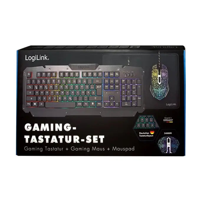 Logilink | Gaming-Set | ID0185 | Keyboard, Mouse and Pad Set | Wired | DE