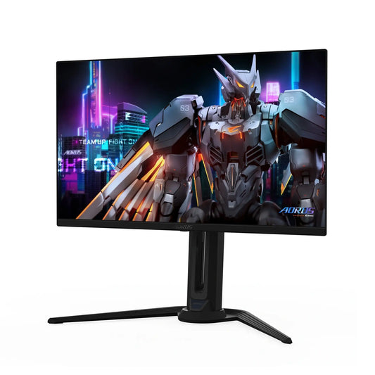 AORUS | FO27Q5P | 27 in | QHD 2560 x 1440 at 500 Hz | 1000 cd/m² | 2xHDMI, DisplayPort, USB-C | 18 Watt | Tilt