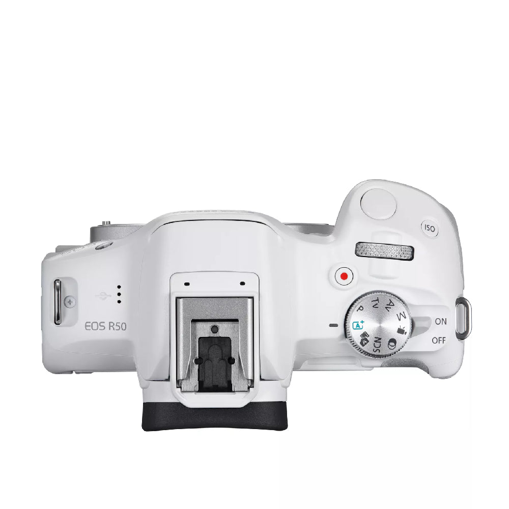 Canon | Canon EOS | R50 | RF-S 18-45mm F4.5-6.3 IS STM lens | Grey | White