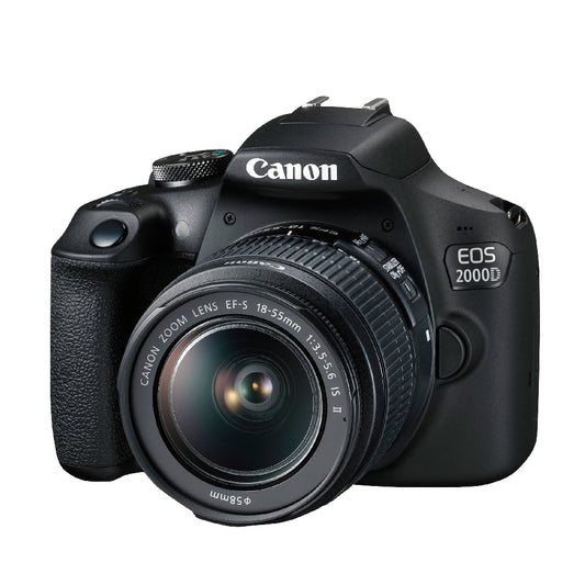 Canon | EOS 2000D | 24.1MP DSLR Camera with EF-S 18-55mm IS II Lens | Black
