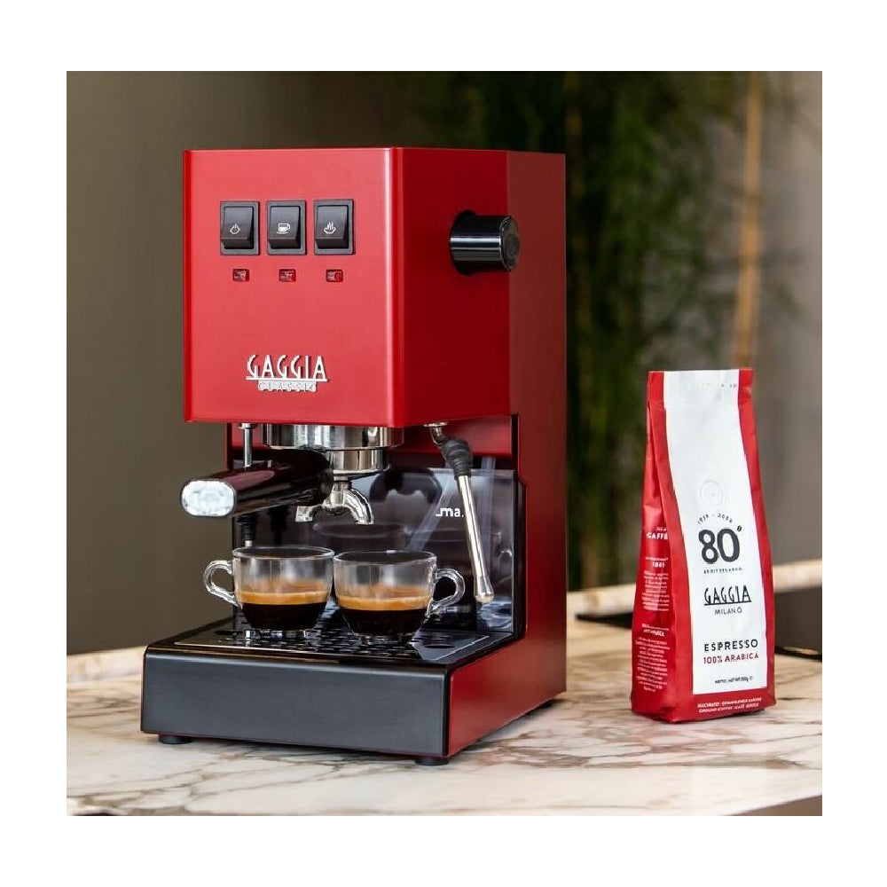 Gaggia | Classic E24 | Semi-automatic Coffee Machine | Cherry Red