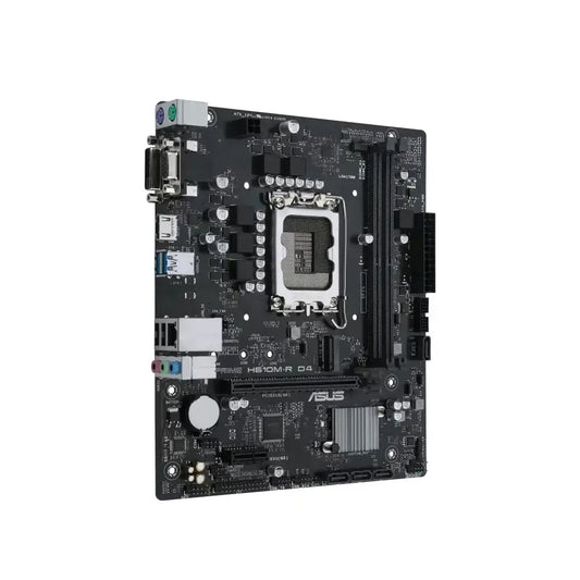 Asus | PRIME H610M-R D4 | Processor Socket LGA1700 Socket | Chipset Type Intel H610 | Supported RAM Technology DDR4 SDRAM
