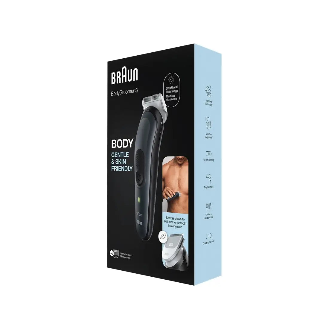 Braun | Body Groomer | BG3340 | Cordless | Black/Grey