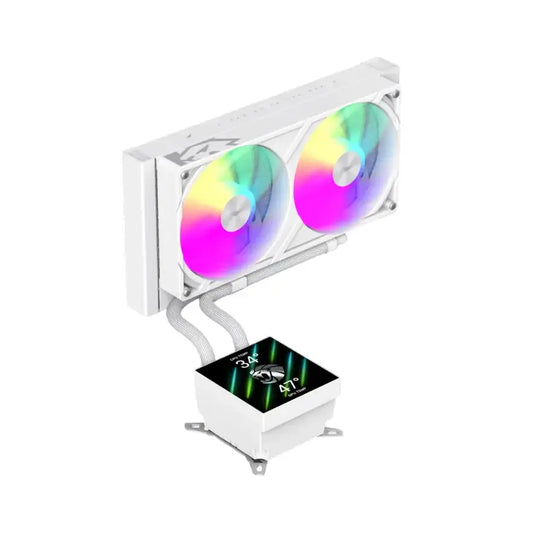 Gamemax | CPU Liquid Cooler | GLACIER 240 LCD WH | White