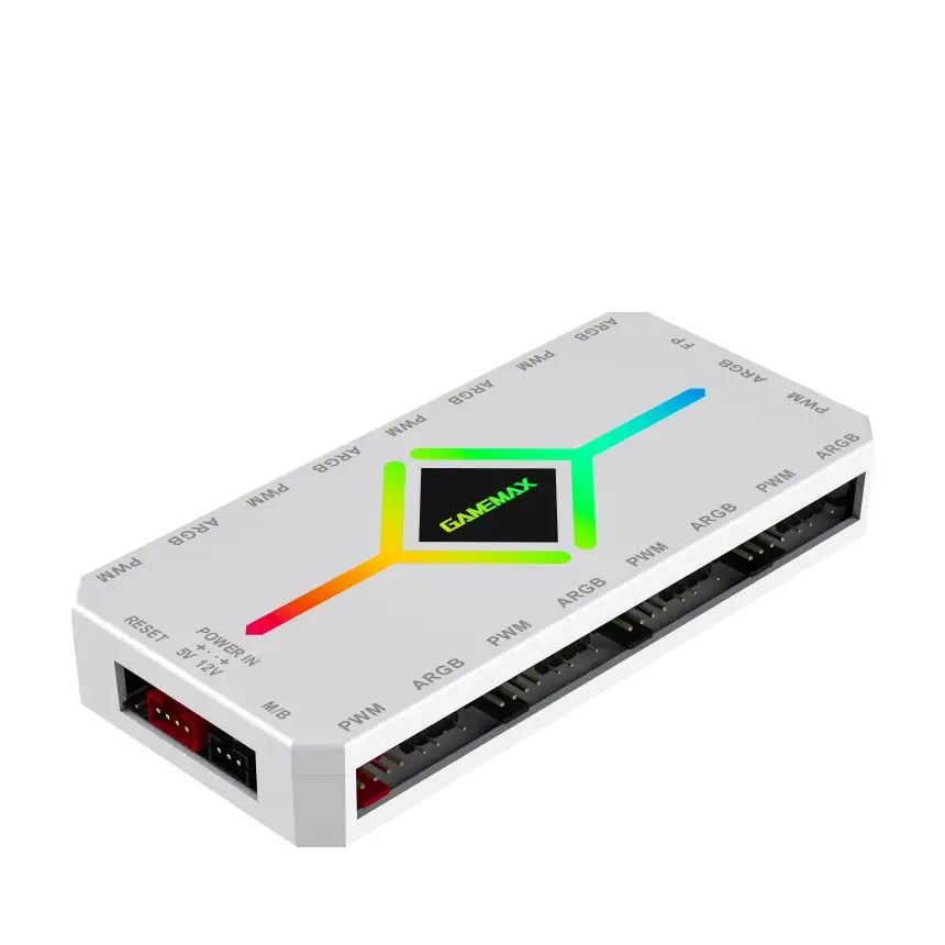 Gamemax | V4.0 ARGB PWM HUB BK / WT | 9-Port Fan Hub | Black / White
