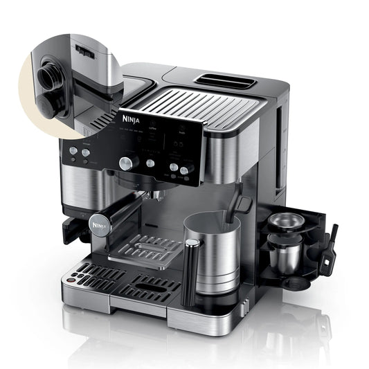 NINJA | Luxe Cafe Essential Espresso Machine | ES501EU | Built-in milk frother | Semi-automatic | Black