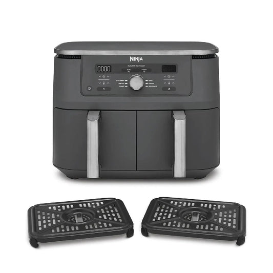 NINJA | DZ400EU | Dual Zone Airfryer | 2470W | 9.5L | 6-in-1 Functions | Gunmetal Grey