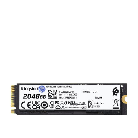 Kingston | SKC3000D/2048G | KC3000 | 2TB | M.2 2280 | PCIe 4.0 x4 | NVMe | Up to 7000 MBps