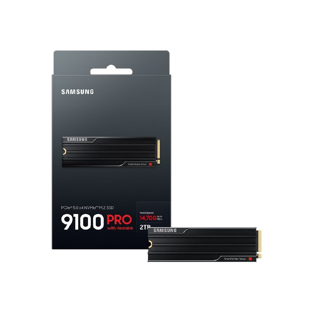 Samsung | MZ-VAP2T0CW | 9100 PRO | 2TB | M.2 2280 | PCIe 5.0 x4 | 14700 MBps | Heatsink (PS5 Ready)