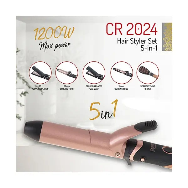 Camry | Hair styler | CR 2024 | 1200 W | Grey | Pink