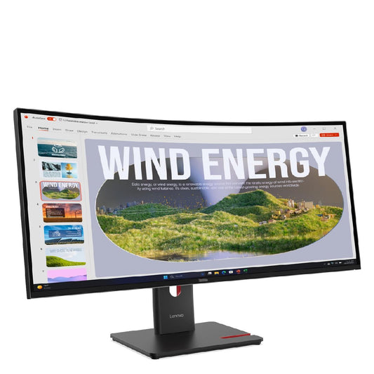 LENOVO | ThinkVision T34WD-40 | 34" Curved VA | UWQHD | 120Hz | USB-C 100W | Eclipse Black