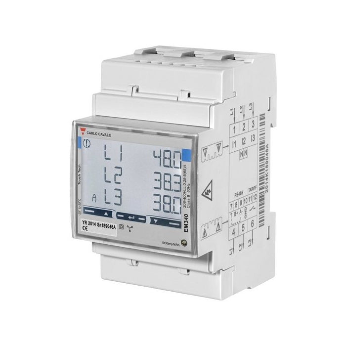 Carlo Gavazzi | EM340 | Smart Power Meter | 3-Phase | 65A | MID