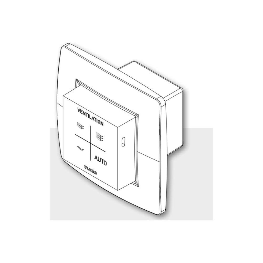 DUCO | Humidity Room Sensor with Control RF/Wired | White