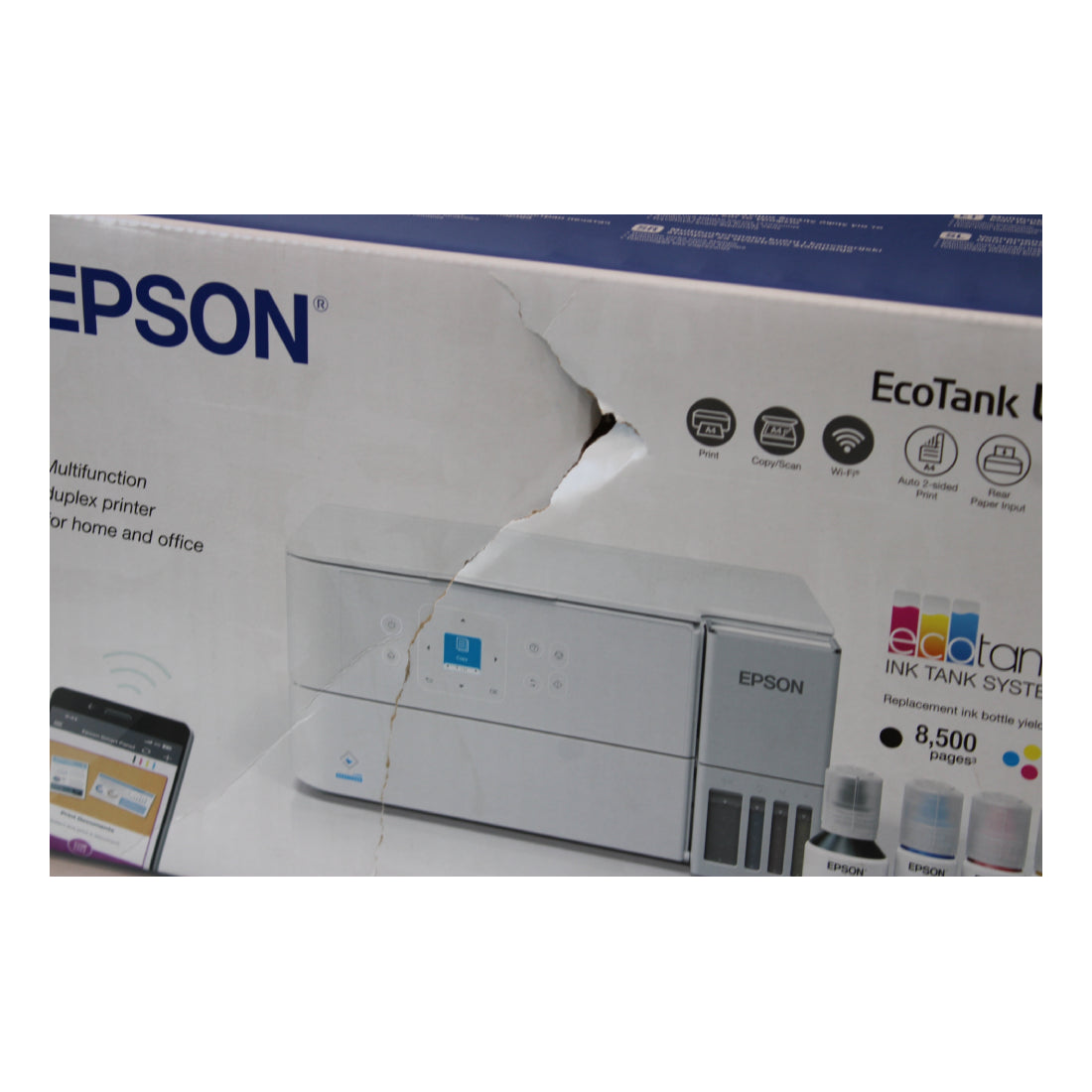 Epson | L4366 | EcoTank Printer | A4 | Colour | Wi-Fi | Duplex | DAMAGED PACKAGING | OUTLET