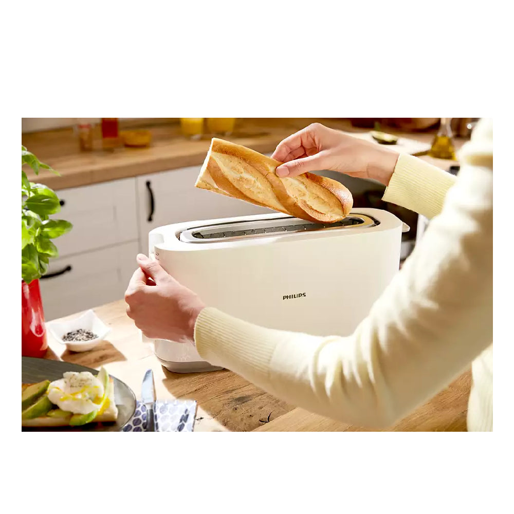 Philips | HD2590 | Toaster | 1030W | 1 Long Slot | White/Grey