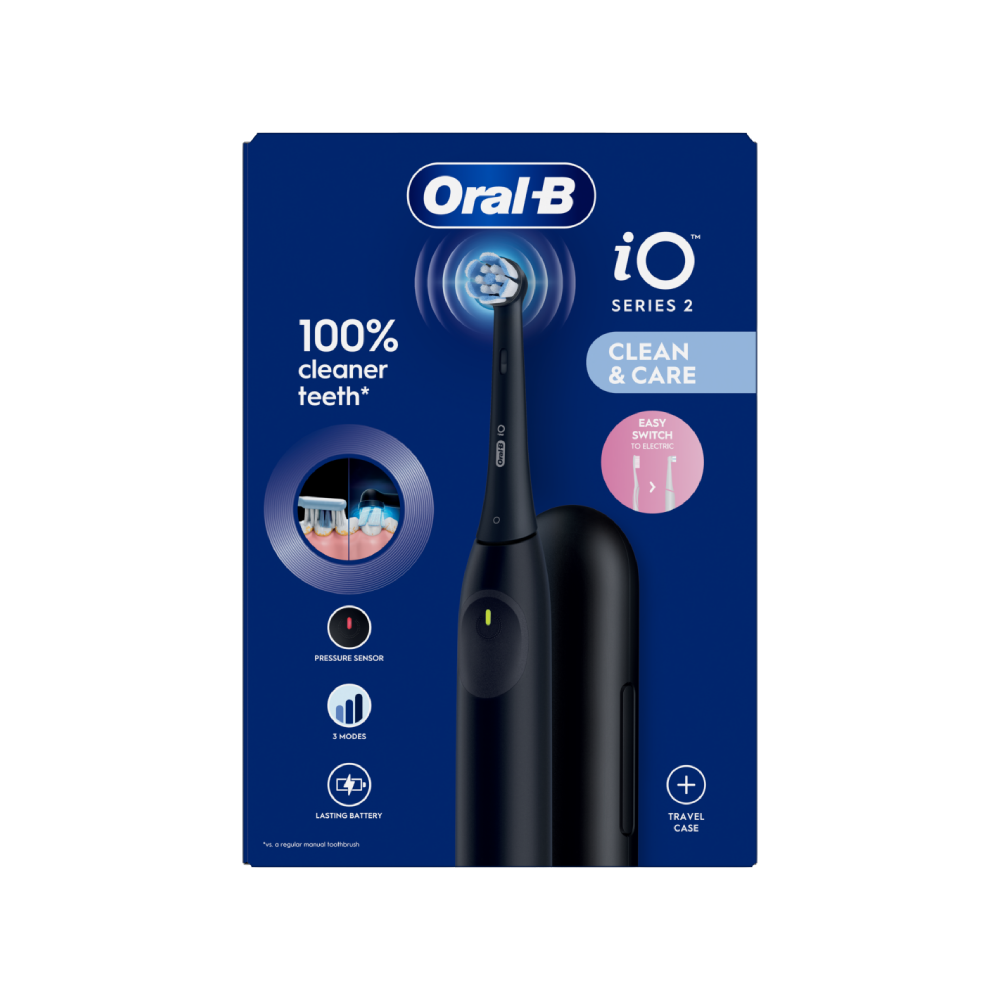 Oral-B | iO2i | Electric Toothbrush | Rechargeable | 3 modes | Night Black