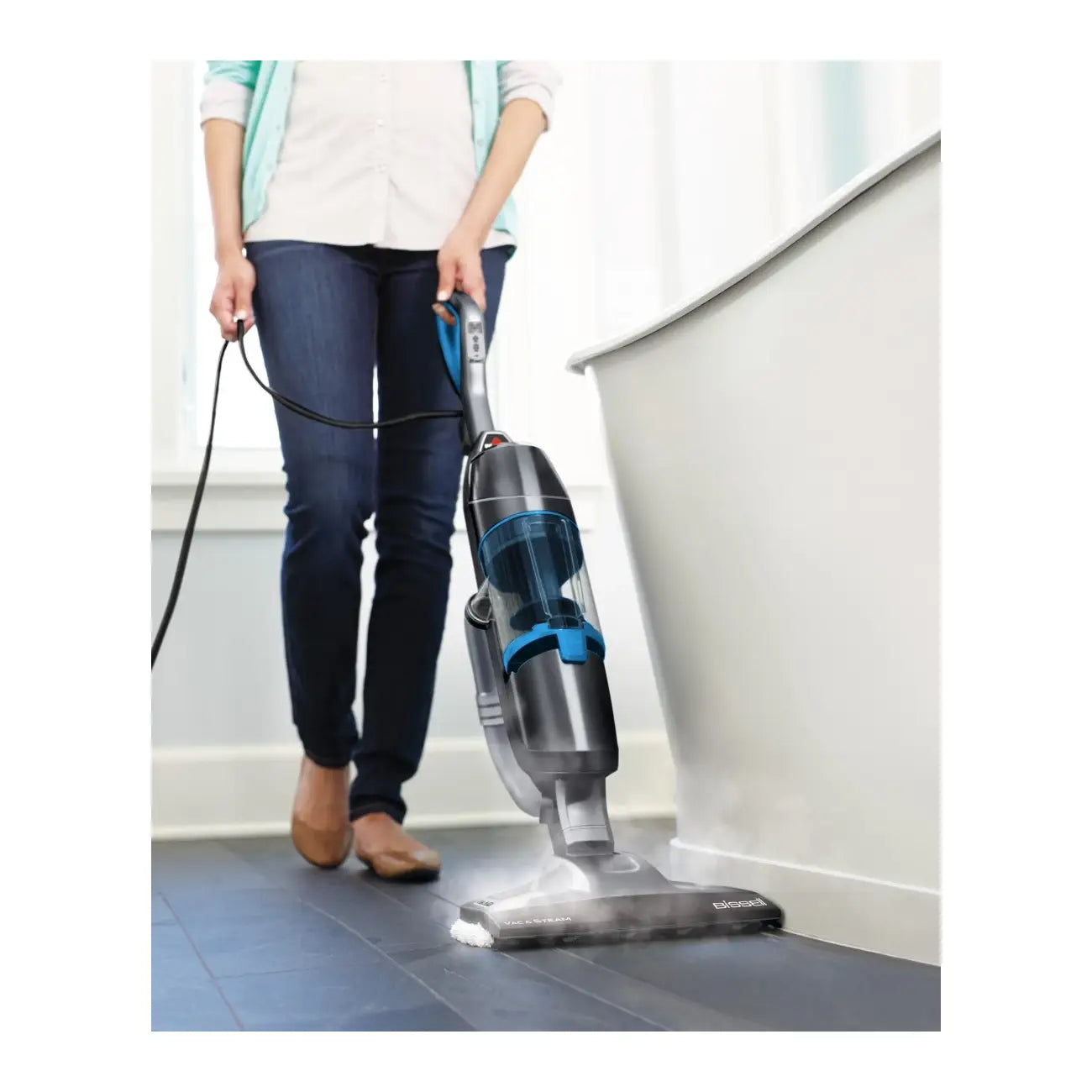 Bissell | All-in-one Vacuum and Steam Mop | Vac & Steam | 1600 W | 0.4 L | Titanium/Blue