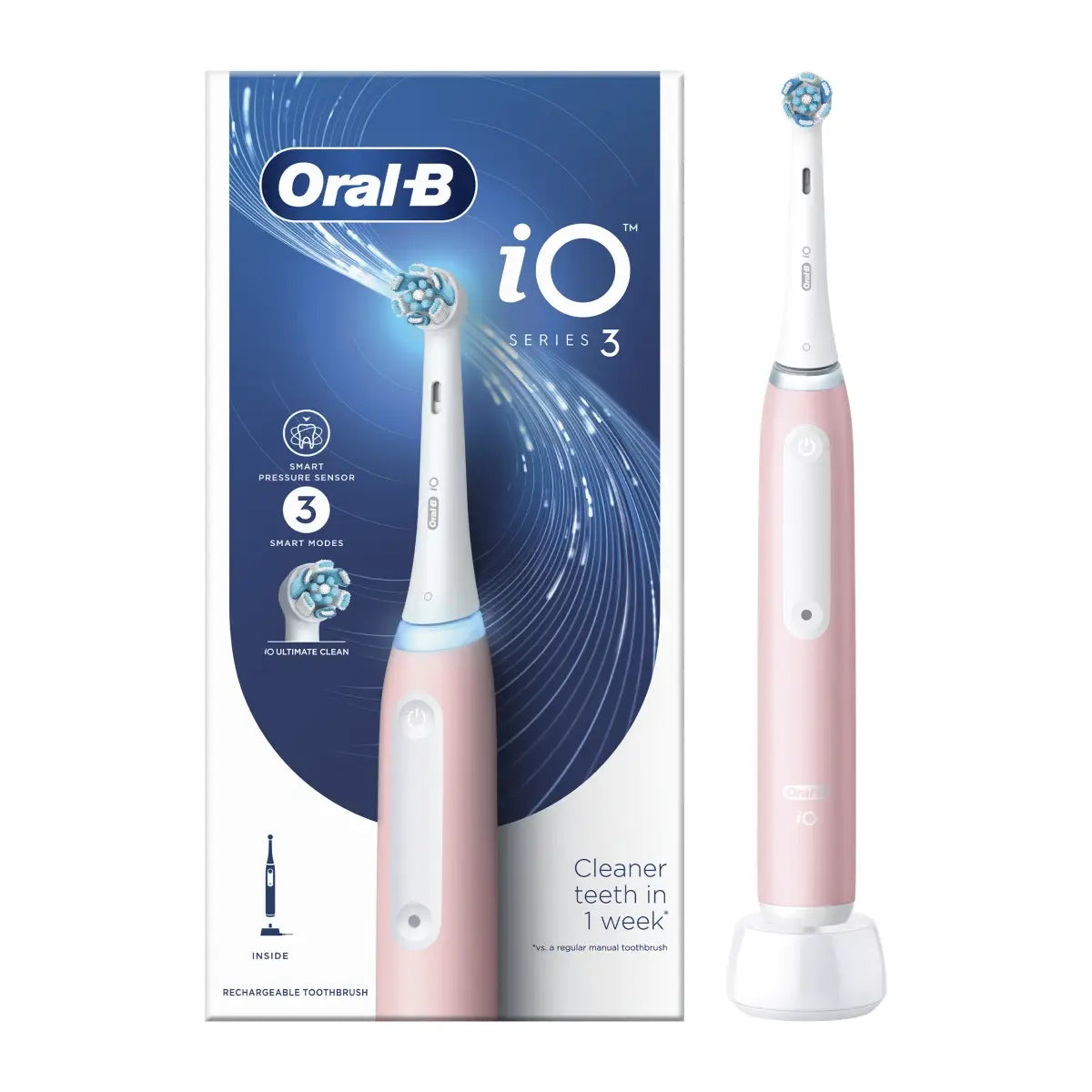 Oral-B | Electric Toothbrush | iO3 Series | Rechargeable | Blush Pink