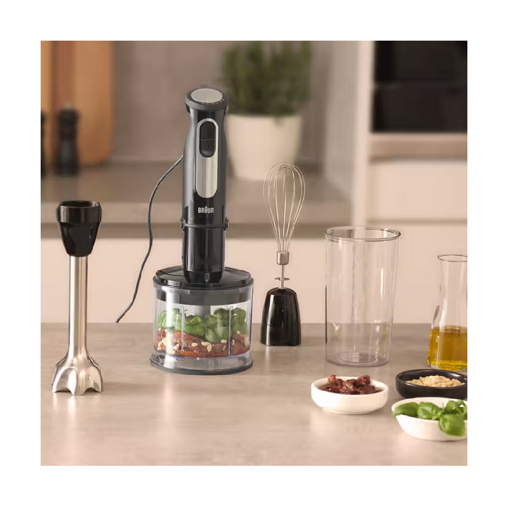 Braun | MQ55236M | Hand blender | Multiquick 5 Pro | 1000W | 25 speeds + Turbo | Black / Silver