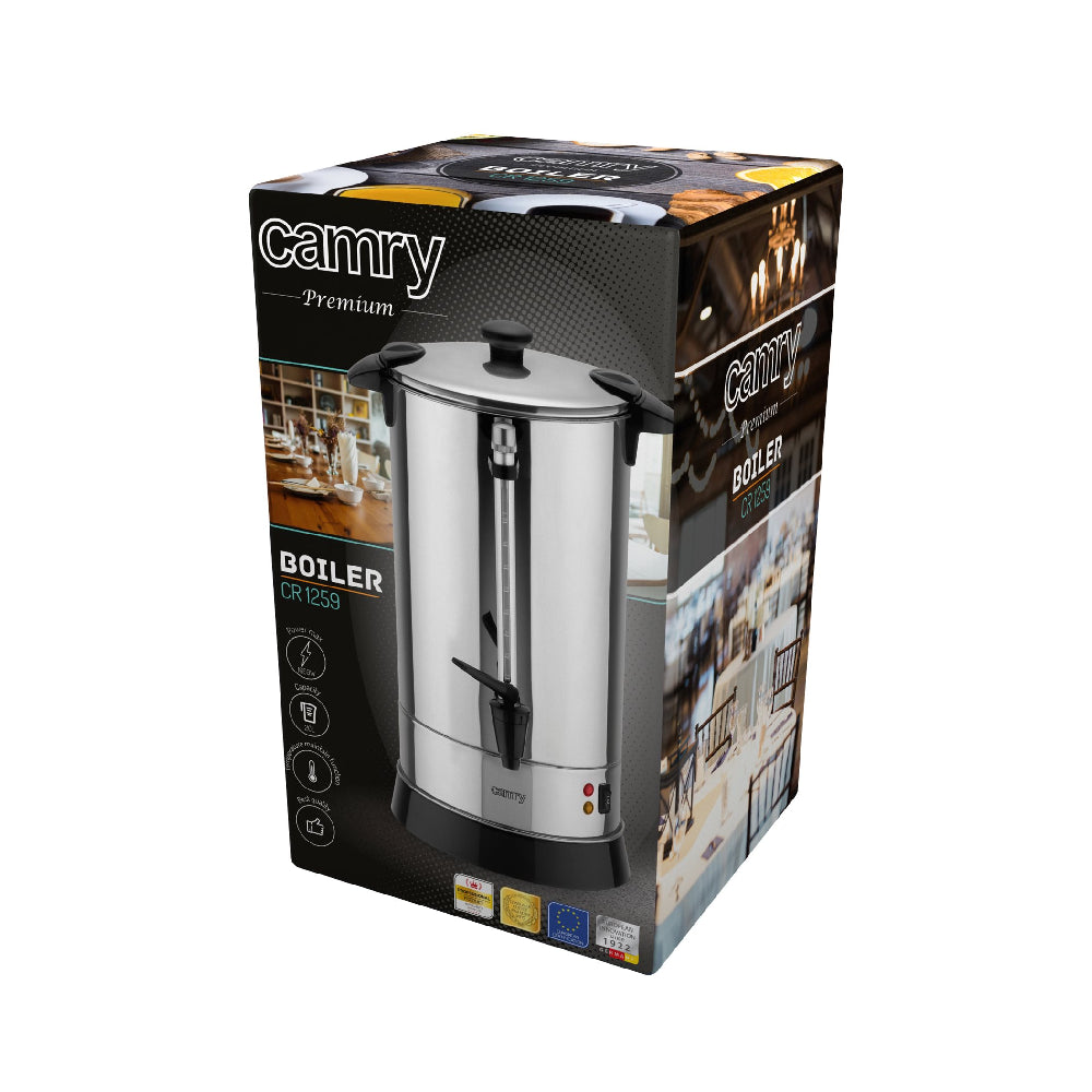 Camry | CR 1259 | Hot water dispenser | 1.7 kW | 20L | Keep warm function | Stainless steel | Silver